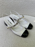 Miu Miu Black White Maryjane Shoes Size 34.5