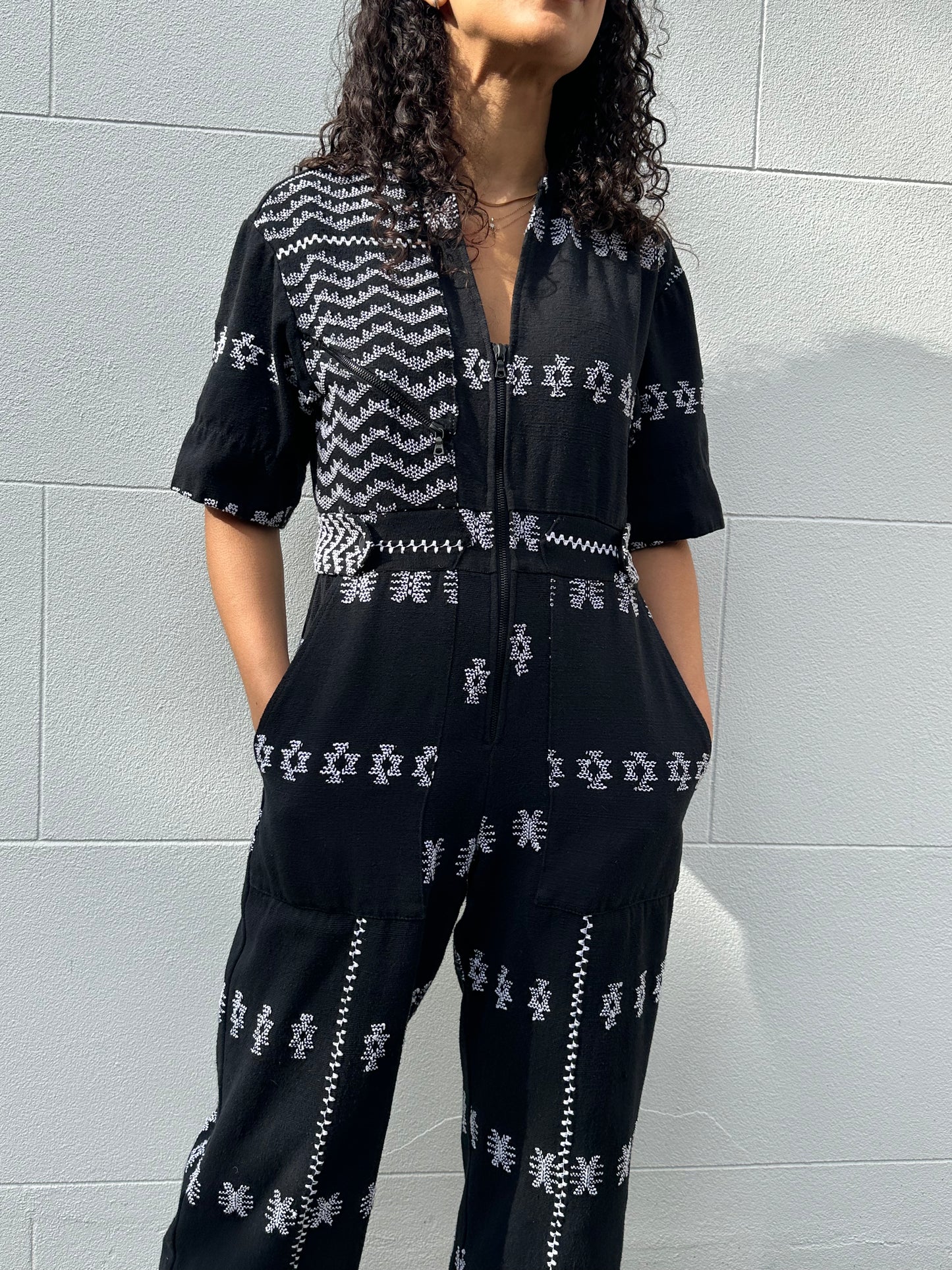 Pippa Holt Black/White Jumpsuit Size M