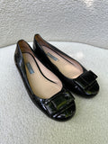 Prada Black Patent Ballet Flats Size 38