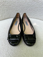 Prada Black Patent Ballet Flats Size 38