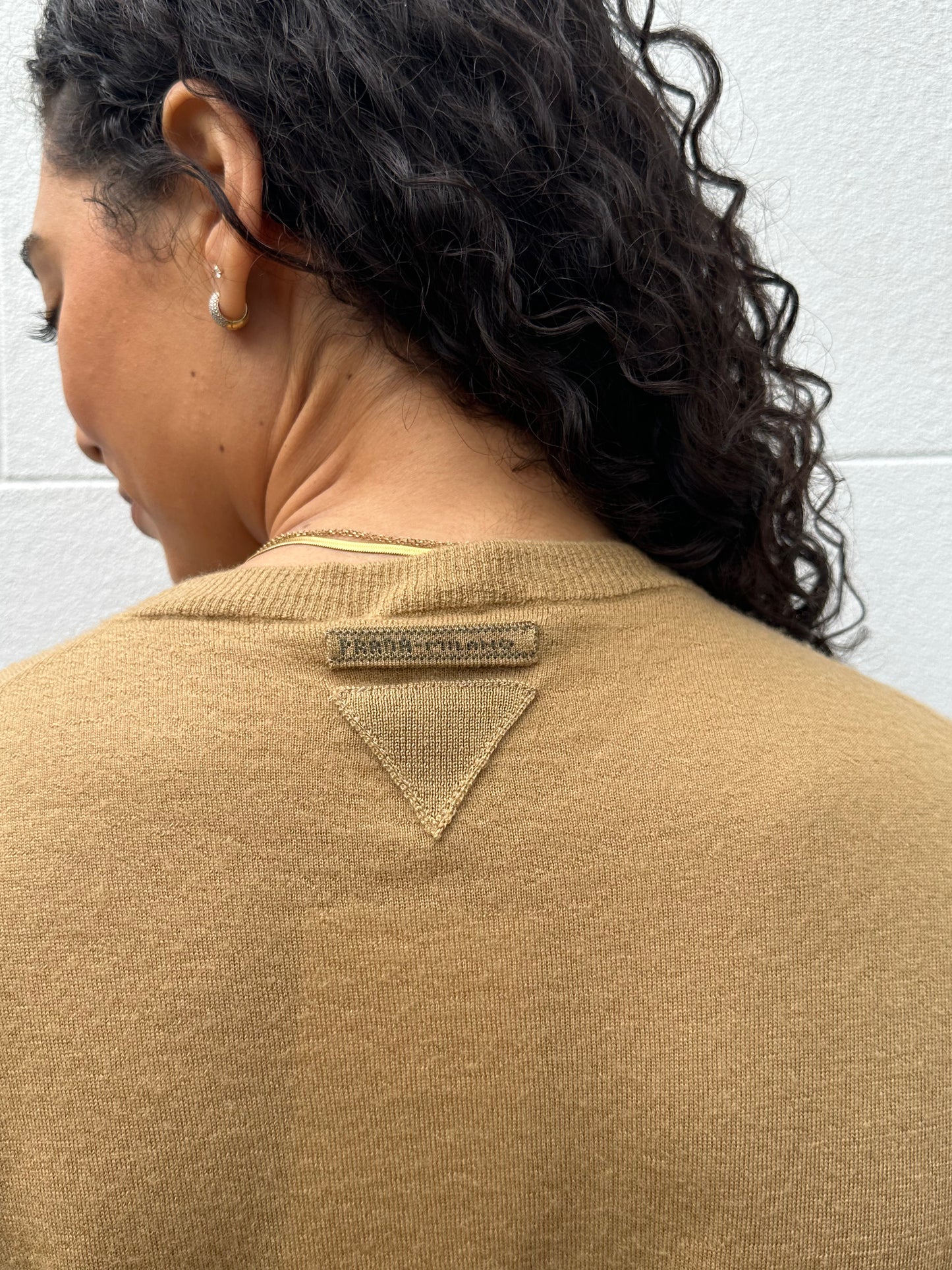 Prada Camel Short Fine Knit Size 38