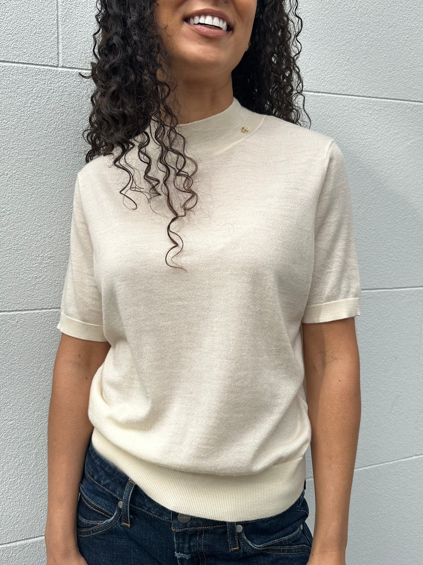 Anine Bing Ivory Short Knit Size M