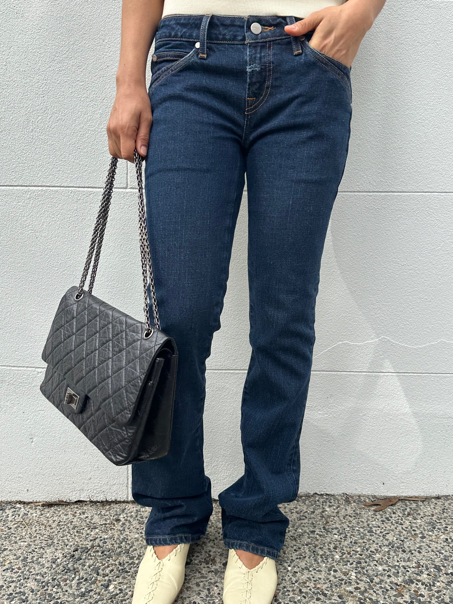 Miaou Blue Low Rise Jeans Size M