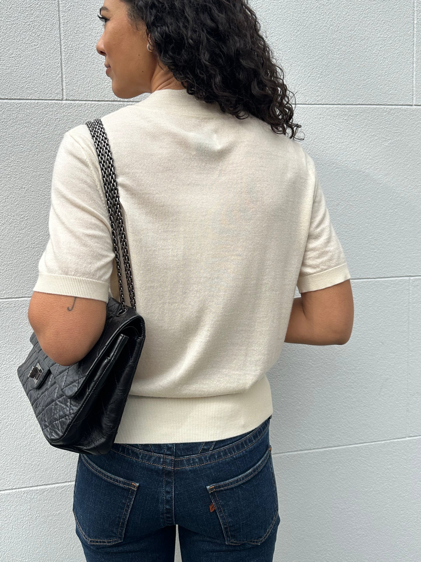 Anine Bing Ivory Short Knit Size M