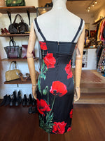 Dolce & Gabbana Red Rose Corset Dress Size 38