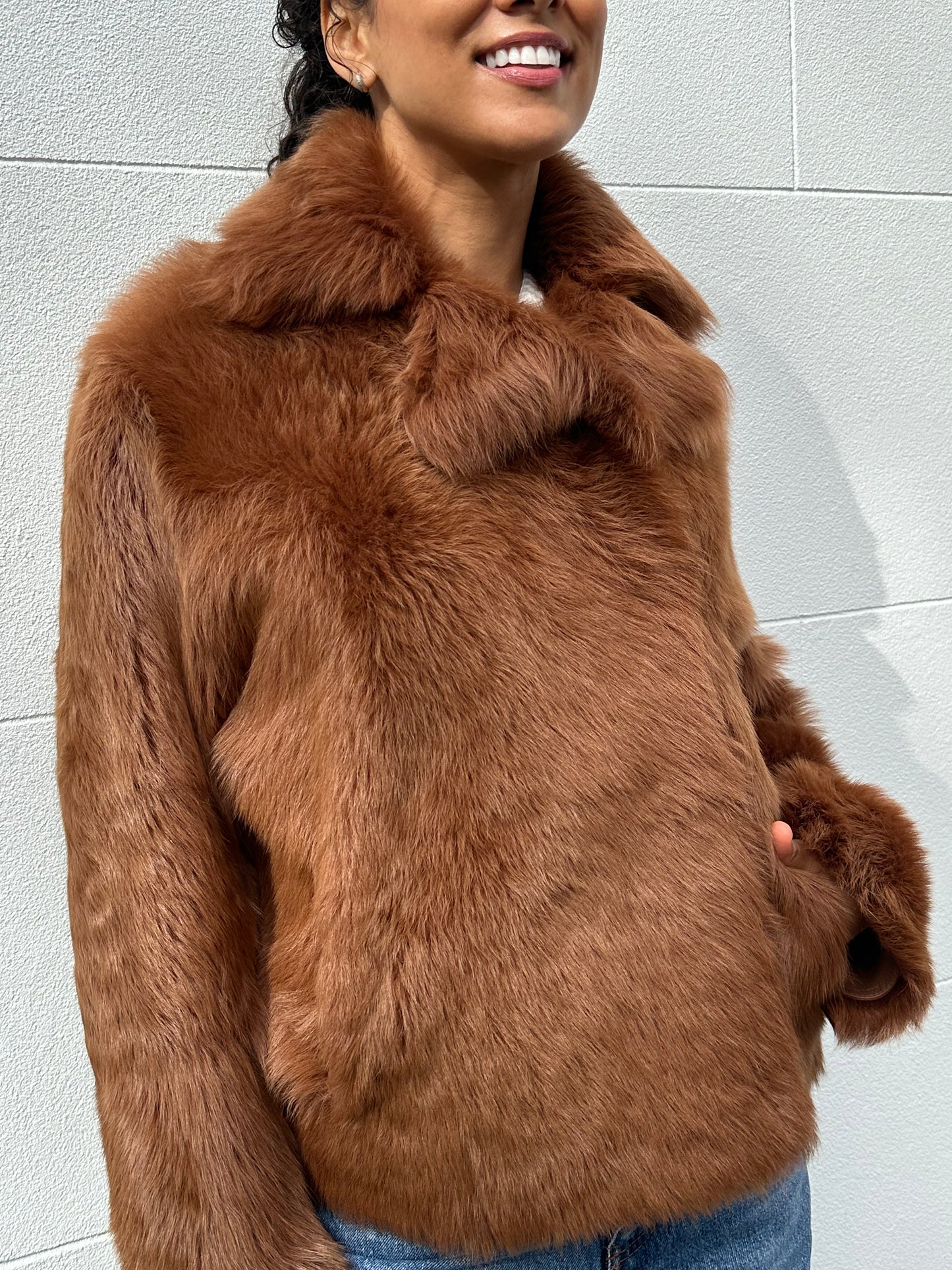 Scanlan Theodore Tan Sheep Skin Jacket Size OS