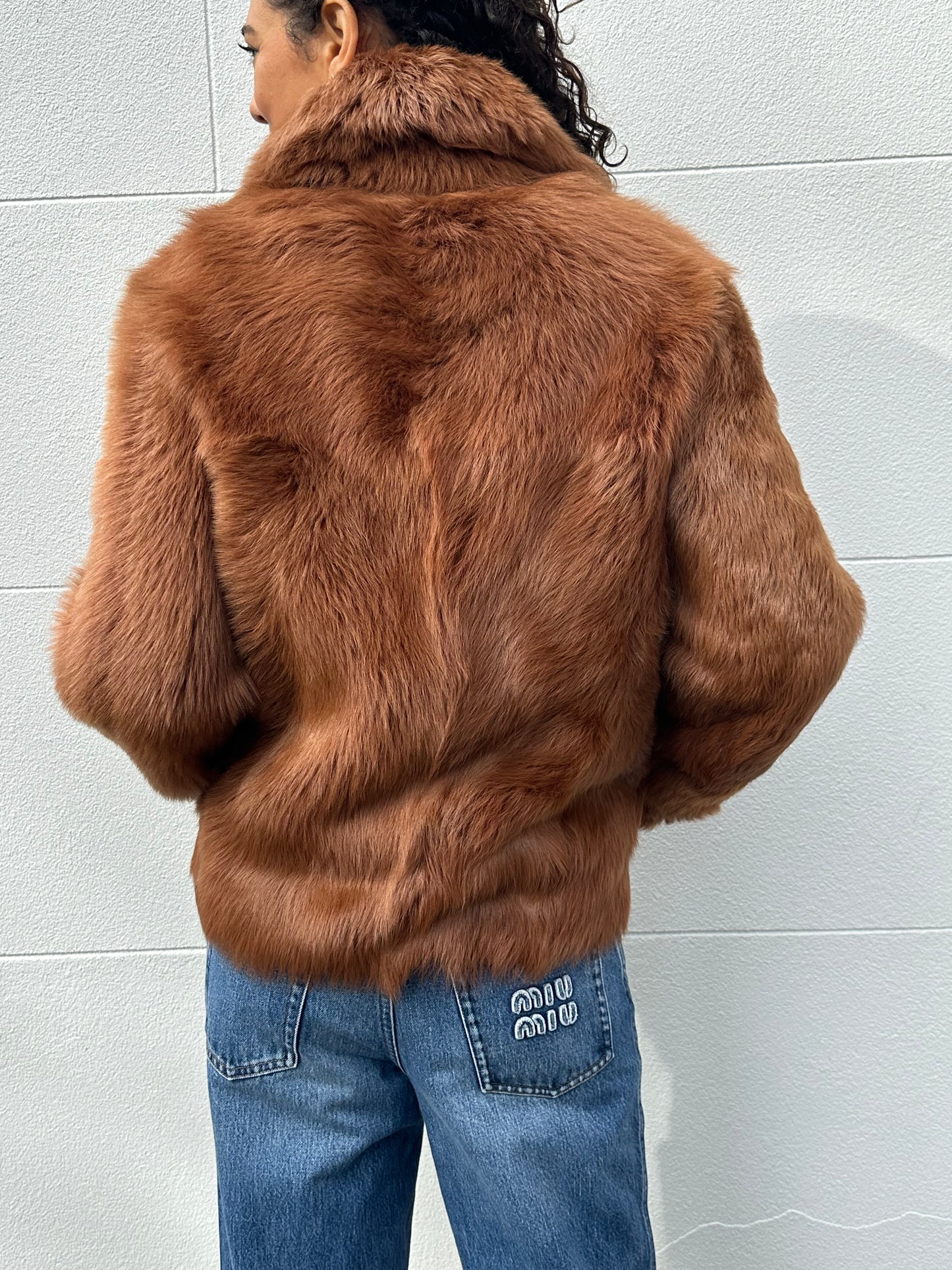 Scanlan Theodore Tan Sheep Skin Jacket Size OS