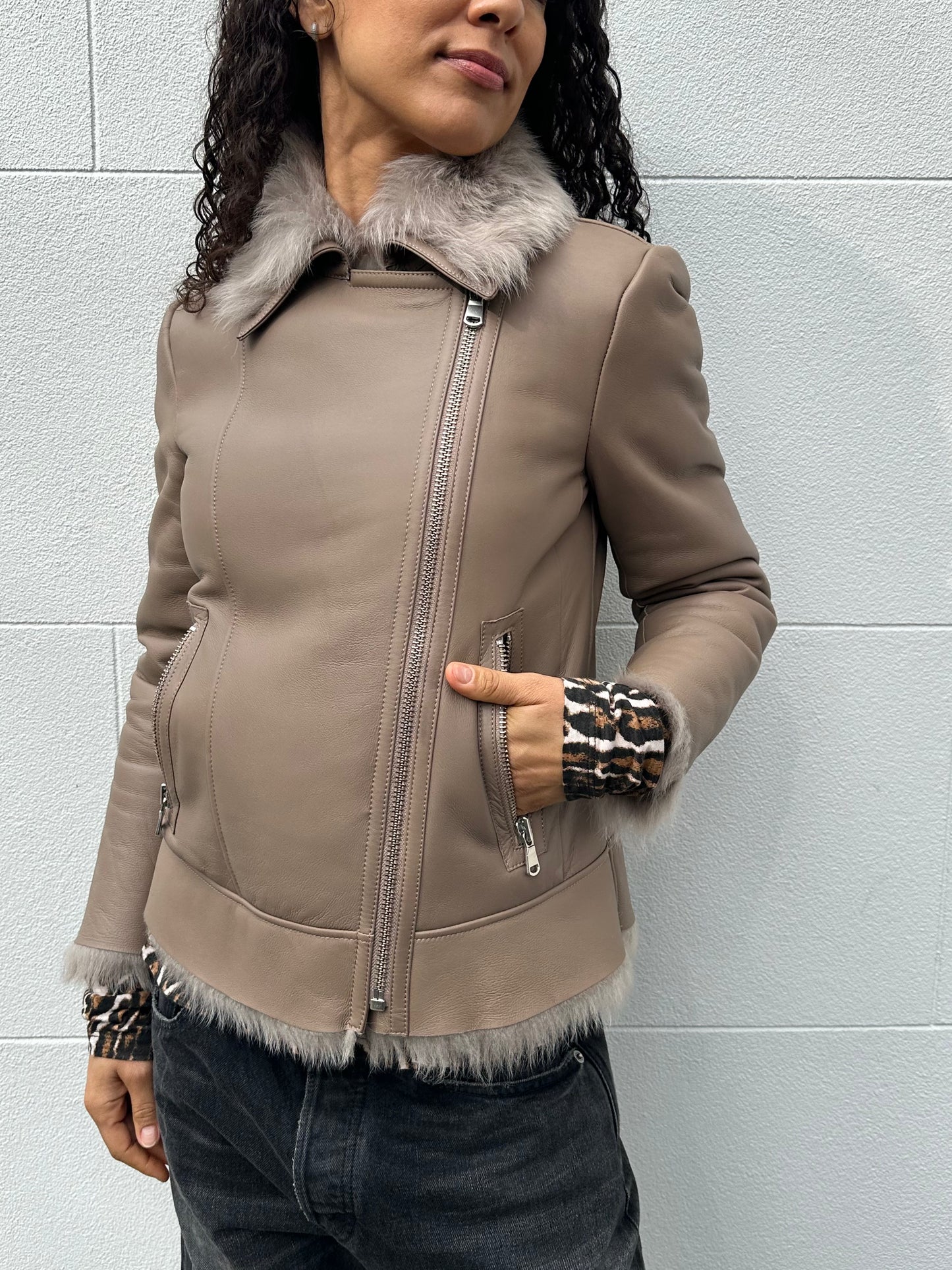 Scanlan Theodore Sheepskin Jacket Size S/M