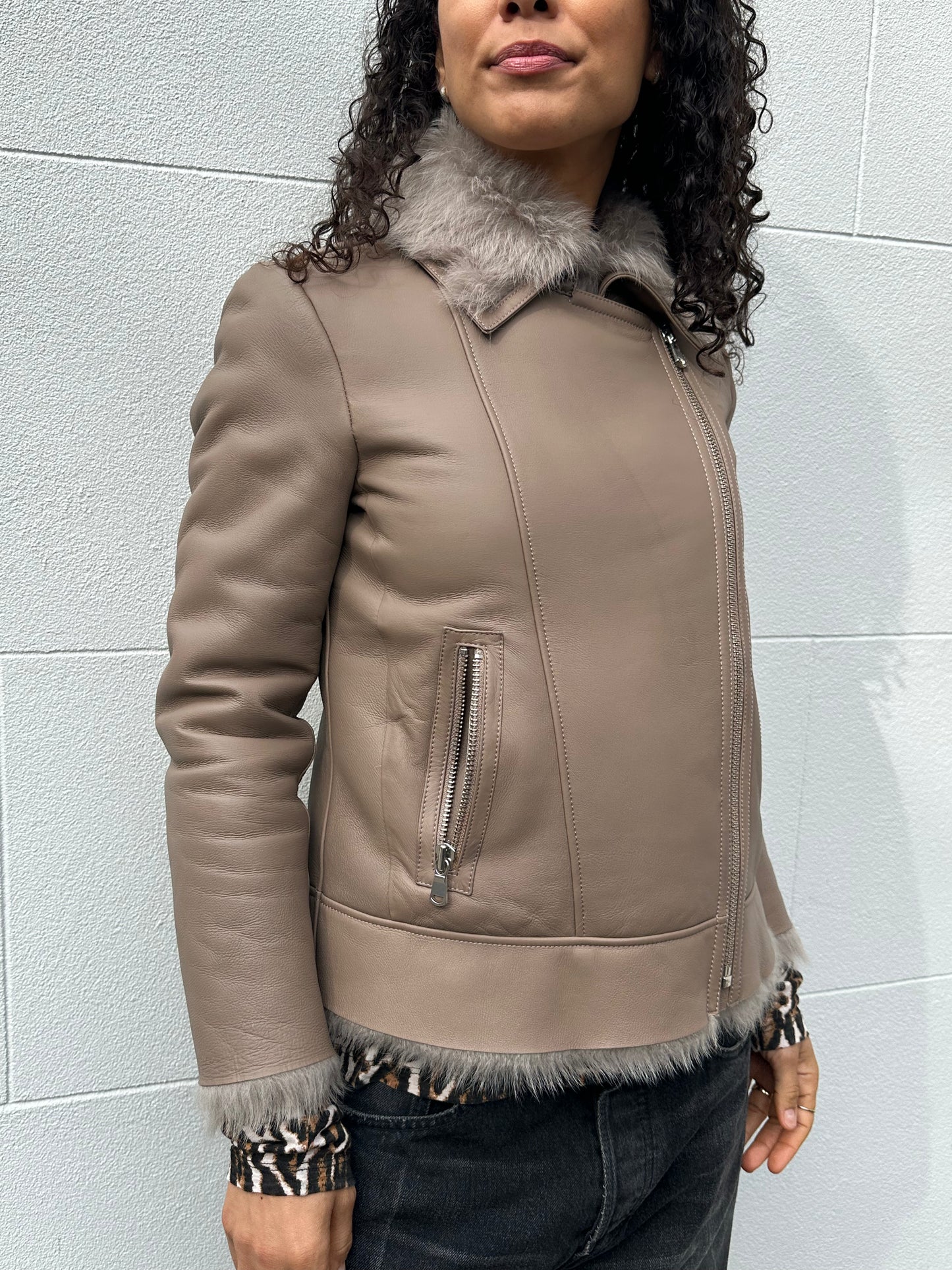 Scanlan Theodore Sheepskin Jacket Size S/M