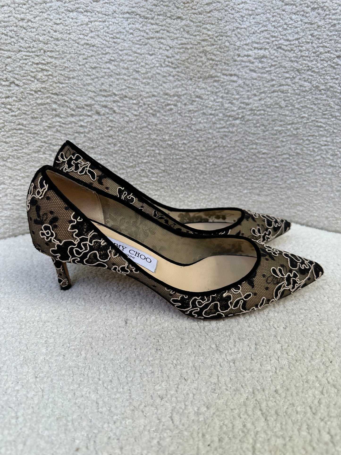 Jimmy Choo Black Lace Pumps Size 39