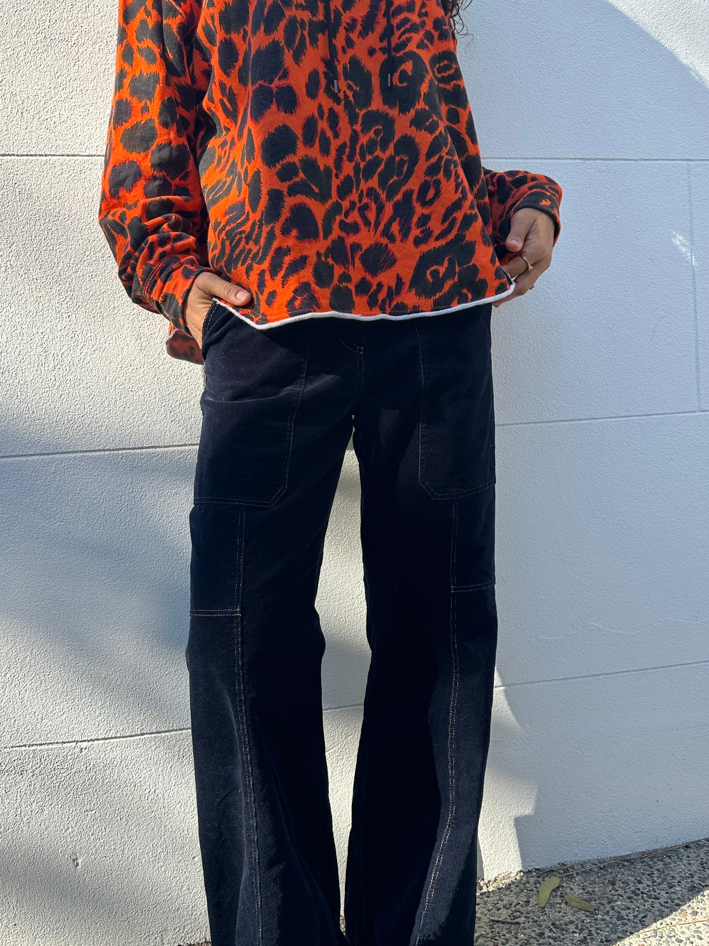 By Freer Navy Cord Pant Size XS