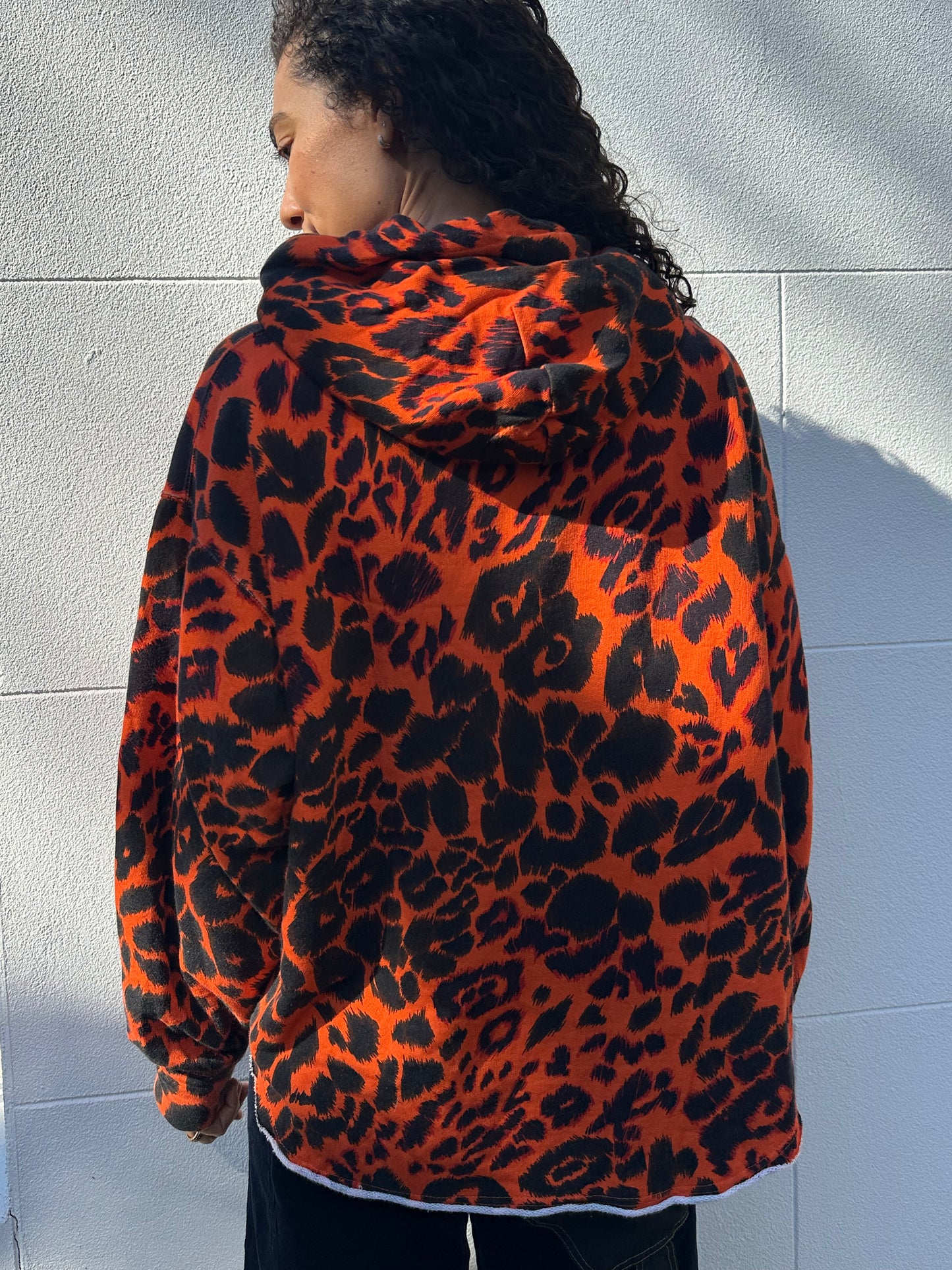 R13 Orange Animal Hoodie Size M