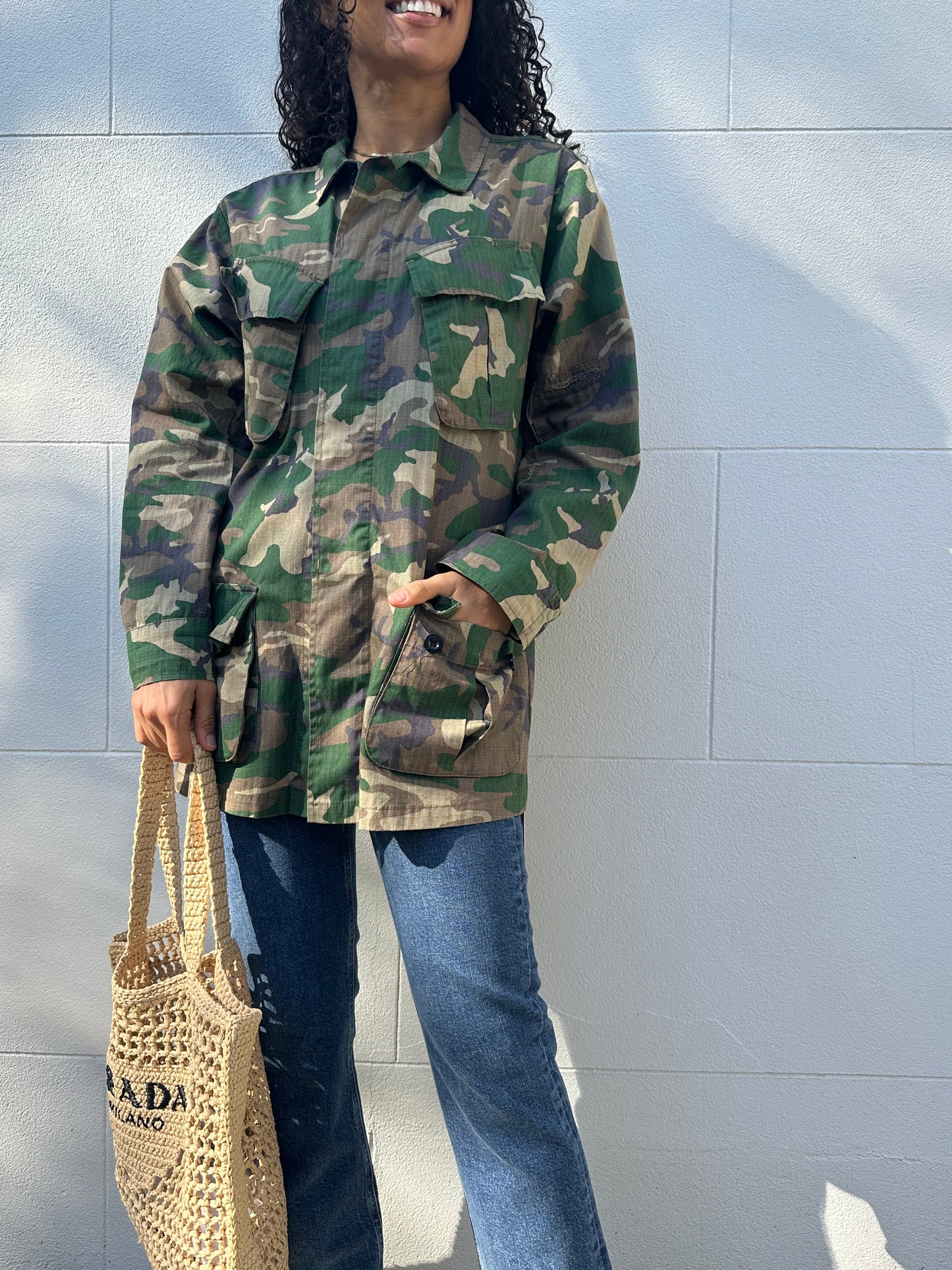 Anine Bing Camo Shirt/Jacket Size M