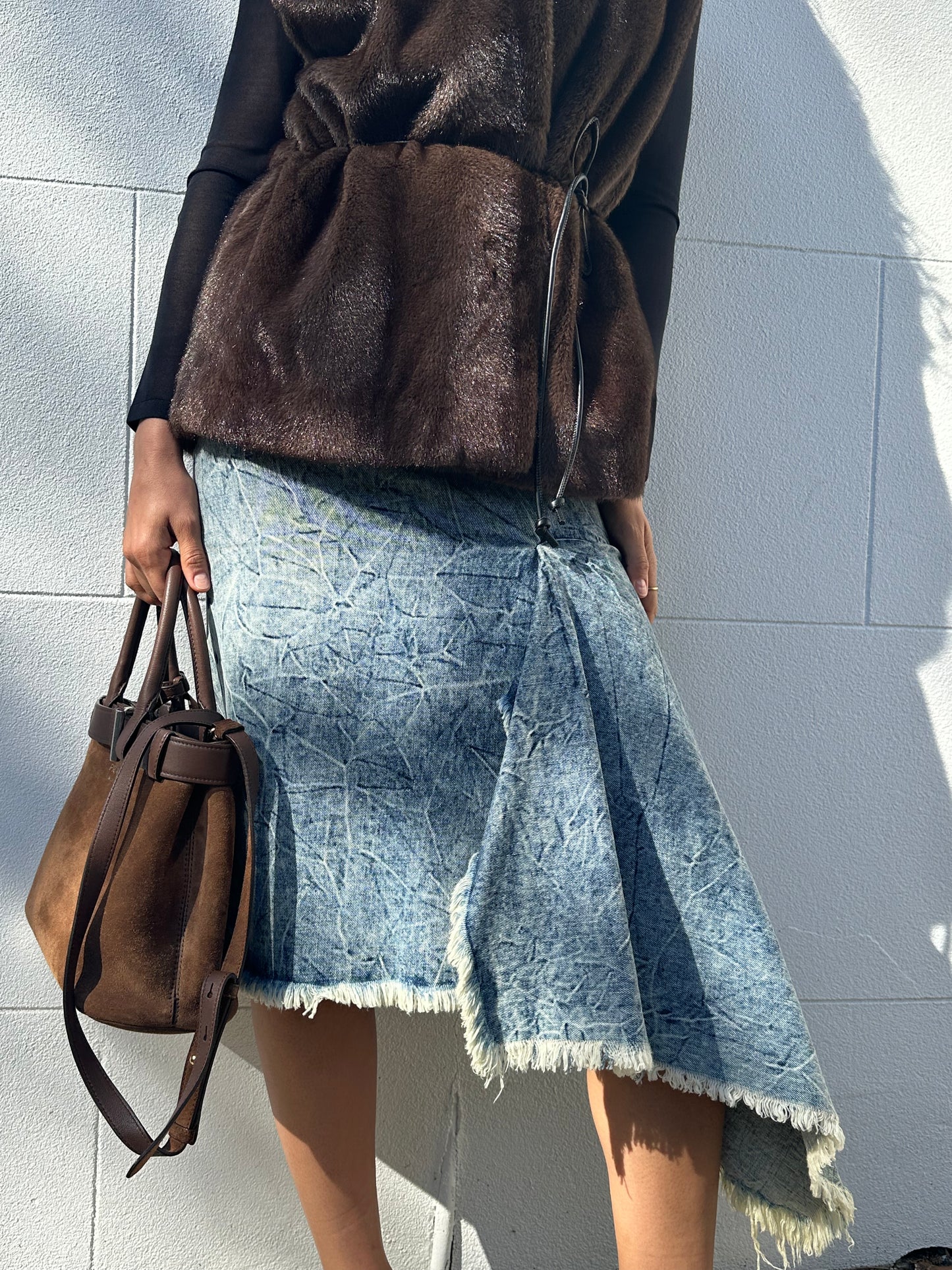 Balenciaga Wash Denim Skirt Size 36