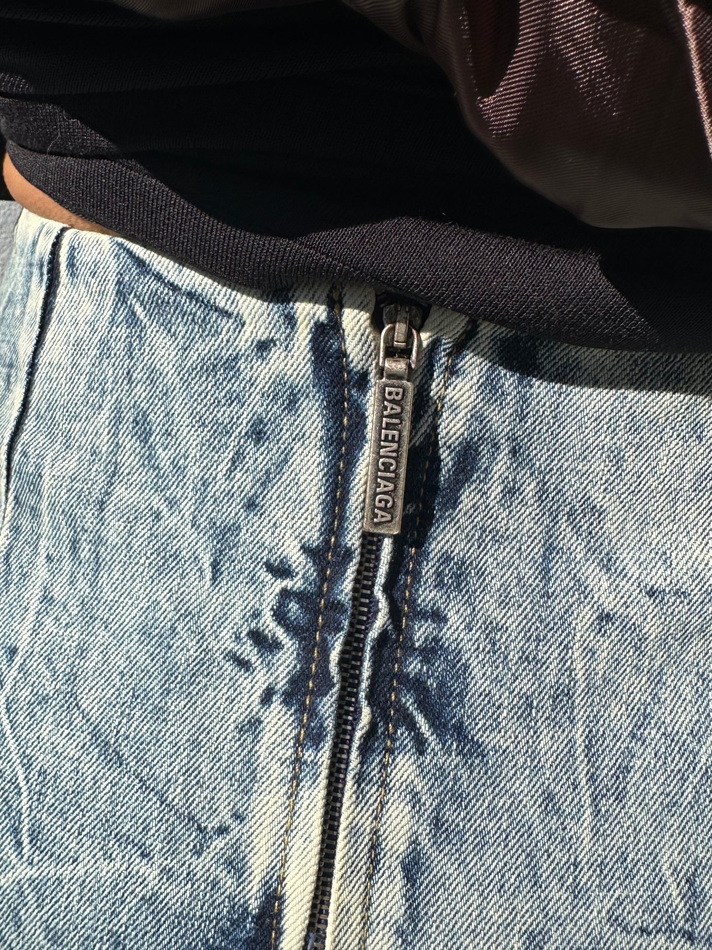 Balenciaga Wash Denim Skirt Size 36