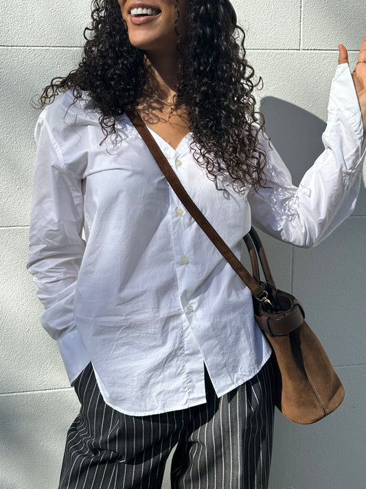 MM6 White Cotton Button Shirt Size 40