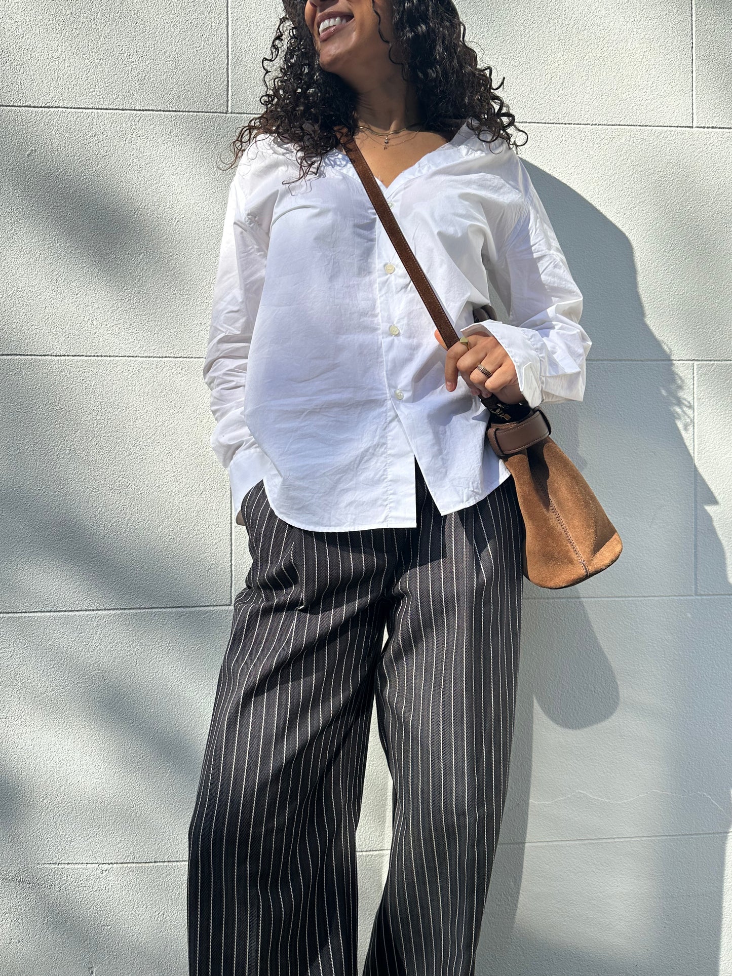 Max&Co Pinstripe Wide Pant Size 42