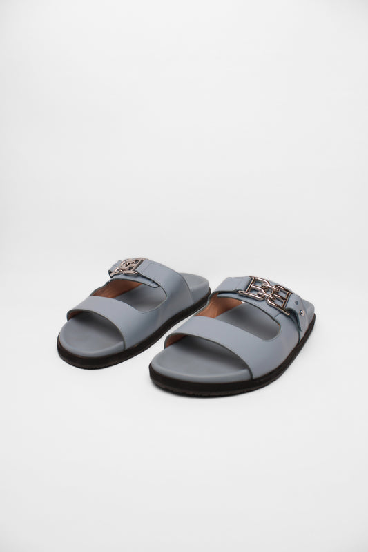 Bally Pale Blue Slides Size 38