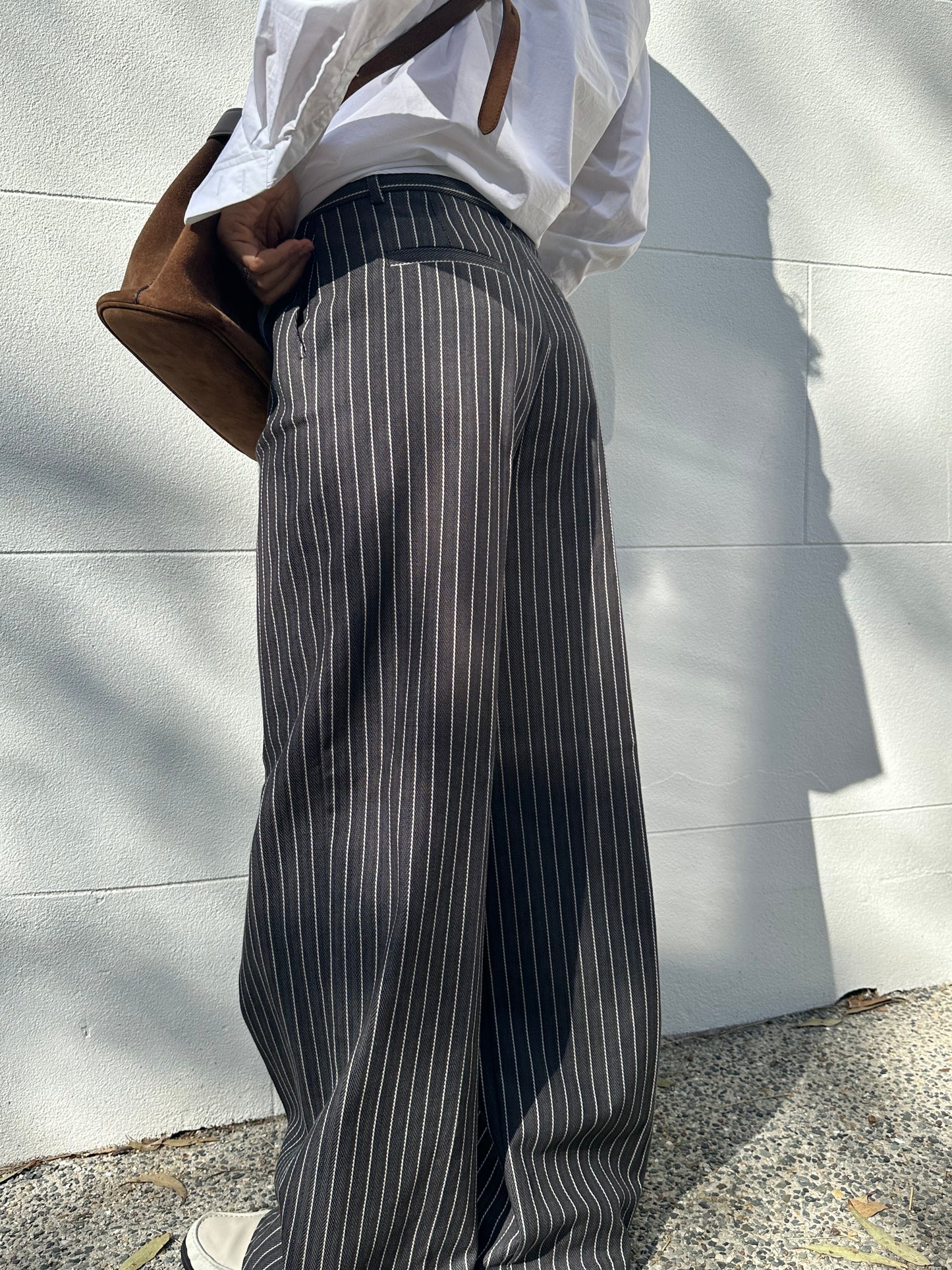 Max&Co Pinstripe Wide Pant Size 42