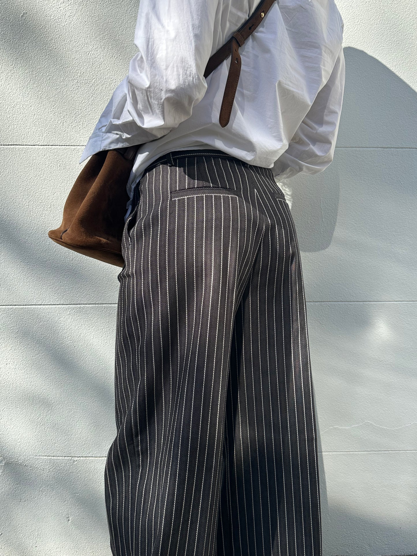 Max&Co Pinstripe Wide Pant Size 42