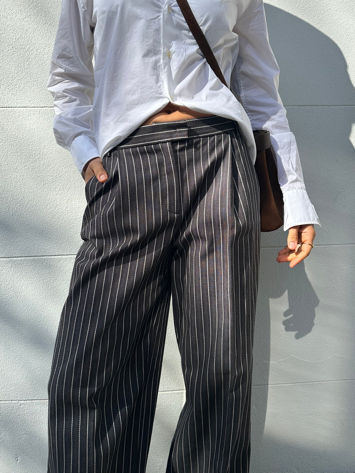 Max&Co Pinstripe Wide Pant Size 42