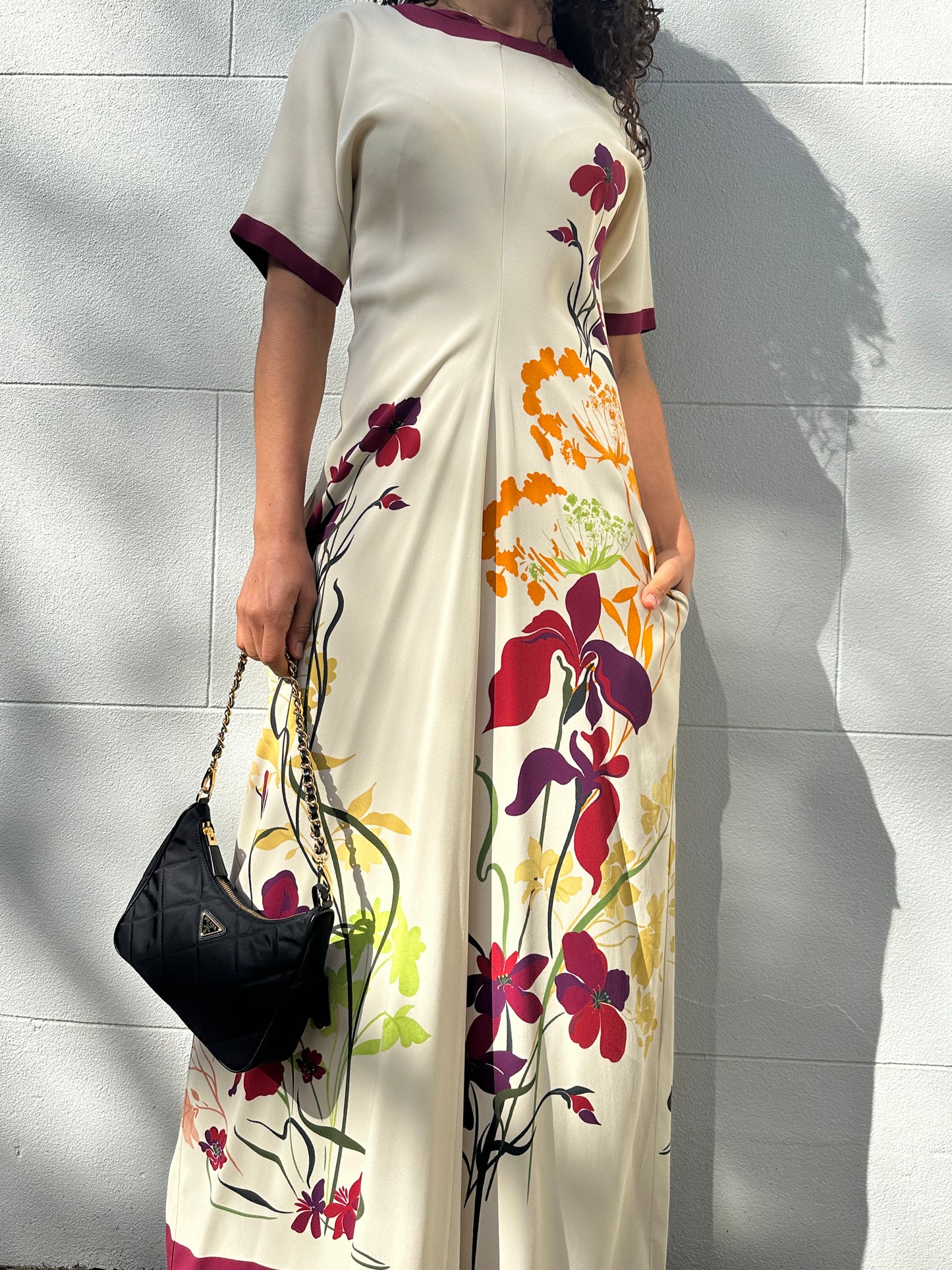 La Double J Beige Floral Dress Size M/L