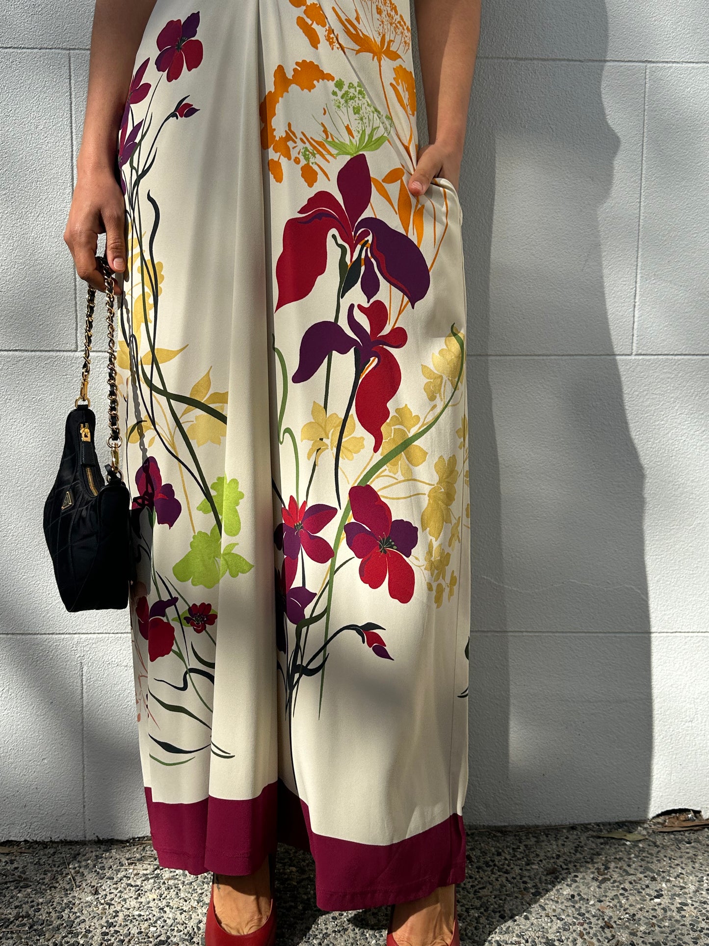 La Double J Beige Floral Dress Size M/L