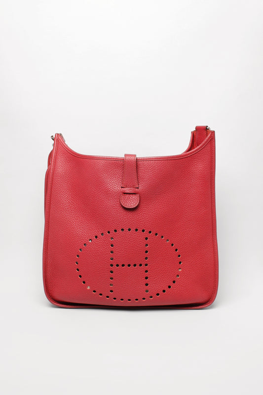 Hermes Evelyne Burgundy Bag Size L