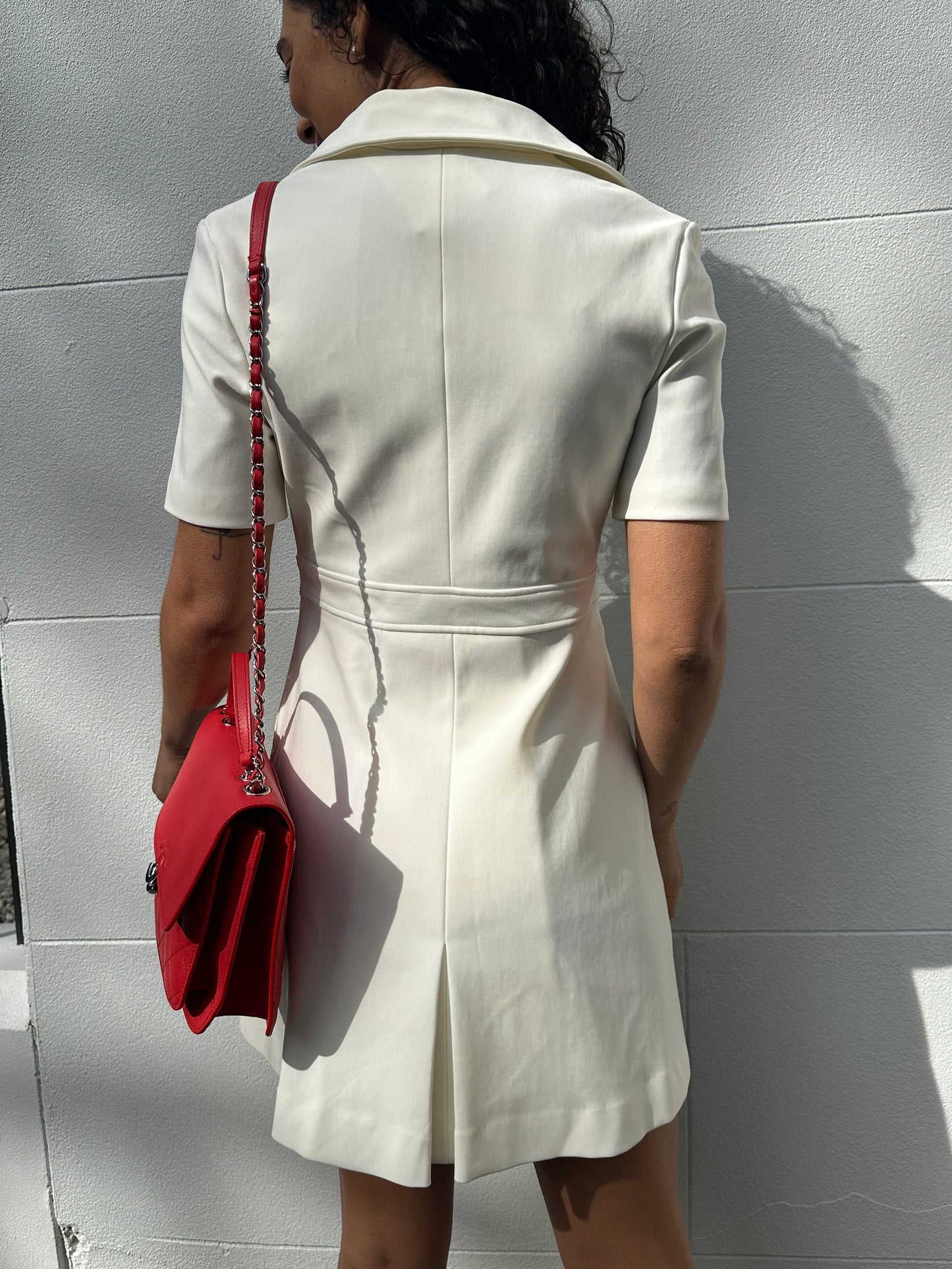 Scanlan Theodore White Mini Collar Dress Size 10