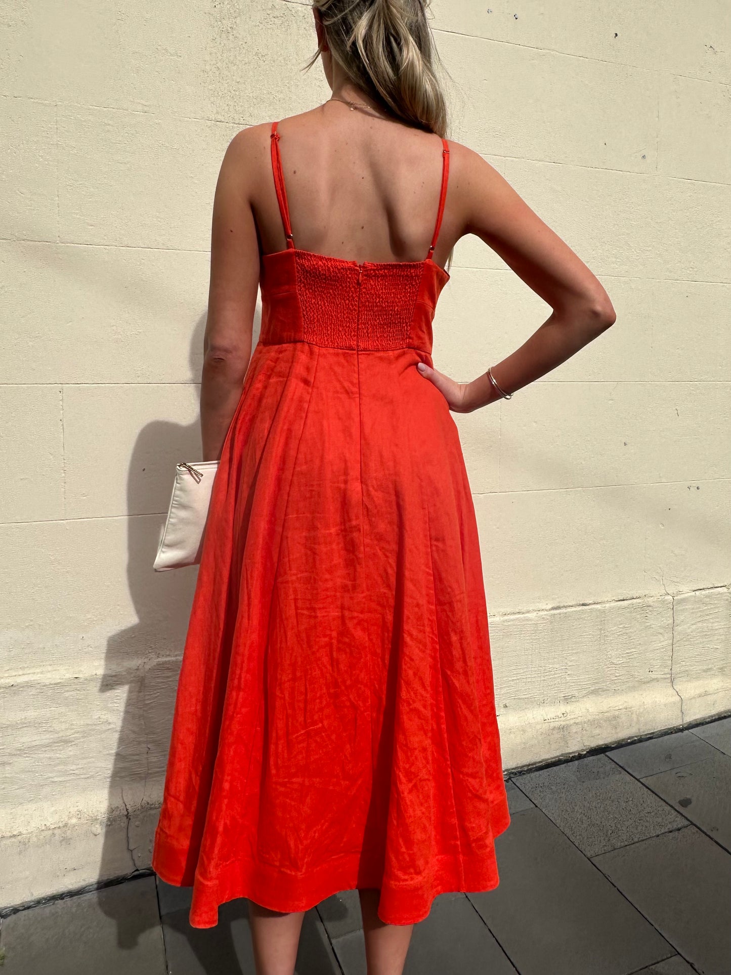 Zimmermann Red Linen Sundress Size 2