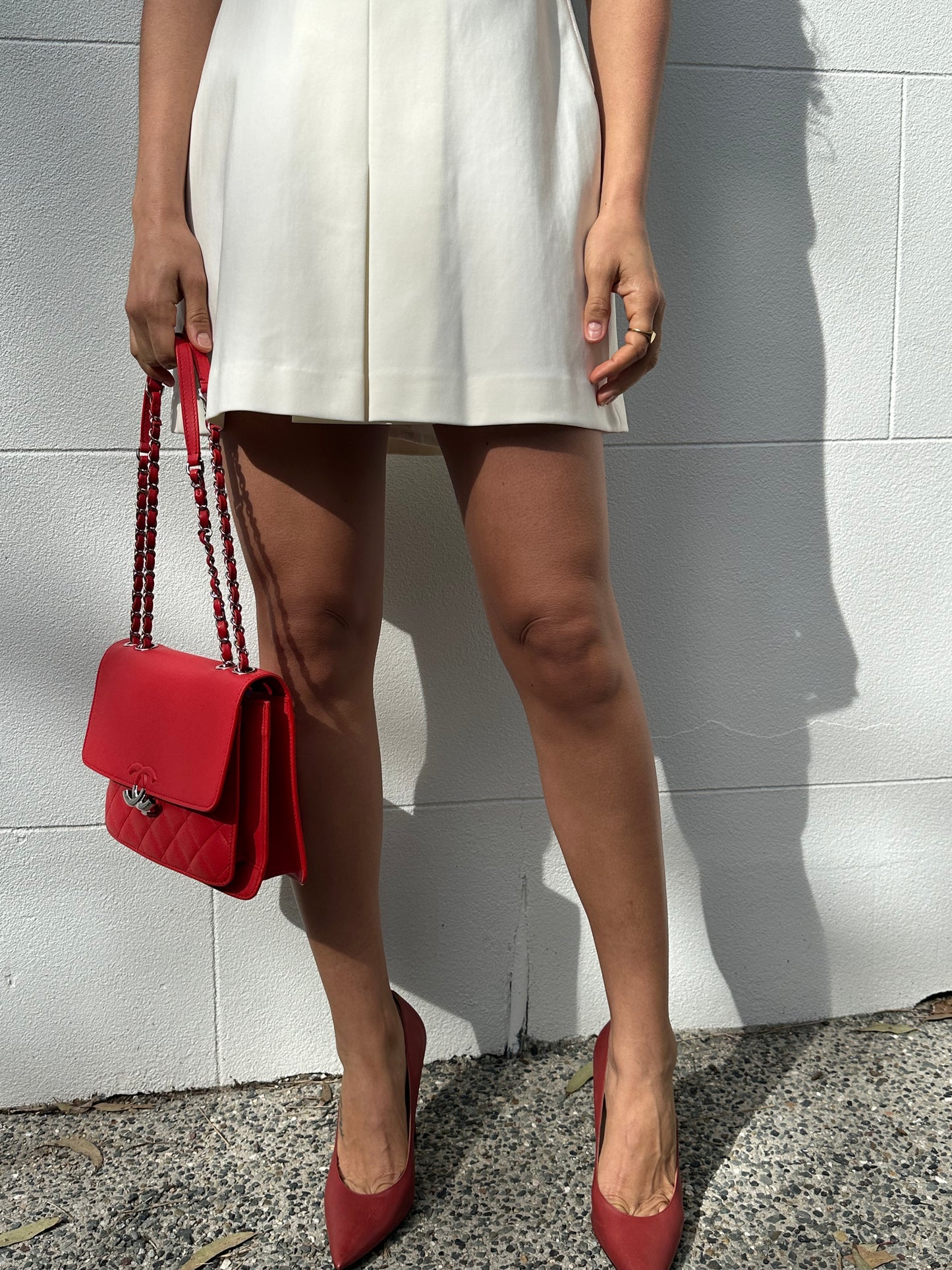 Scanlan Theodore White Mini Collar Dress Size 10