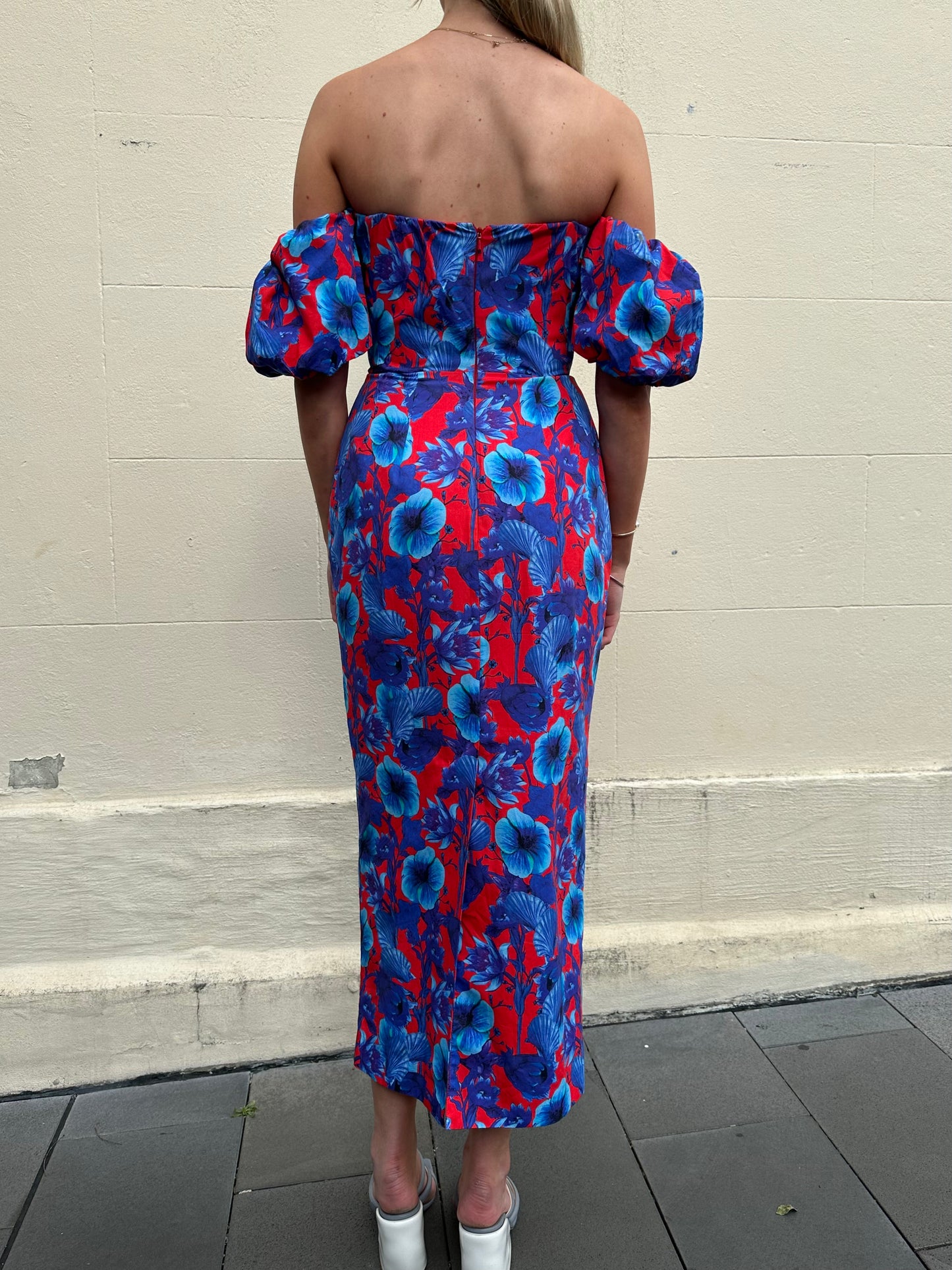 Borgo De Nor Blue Floral Dress Size 10