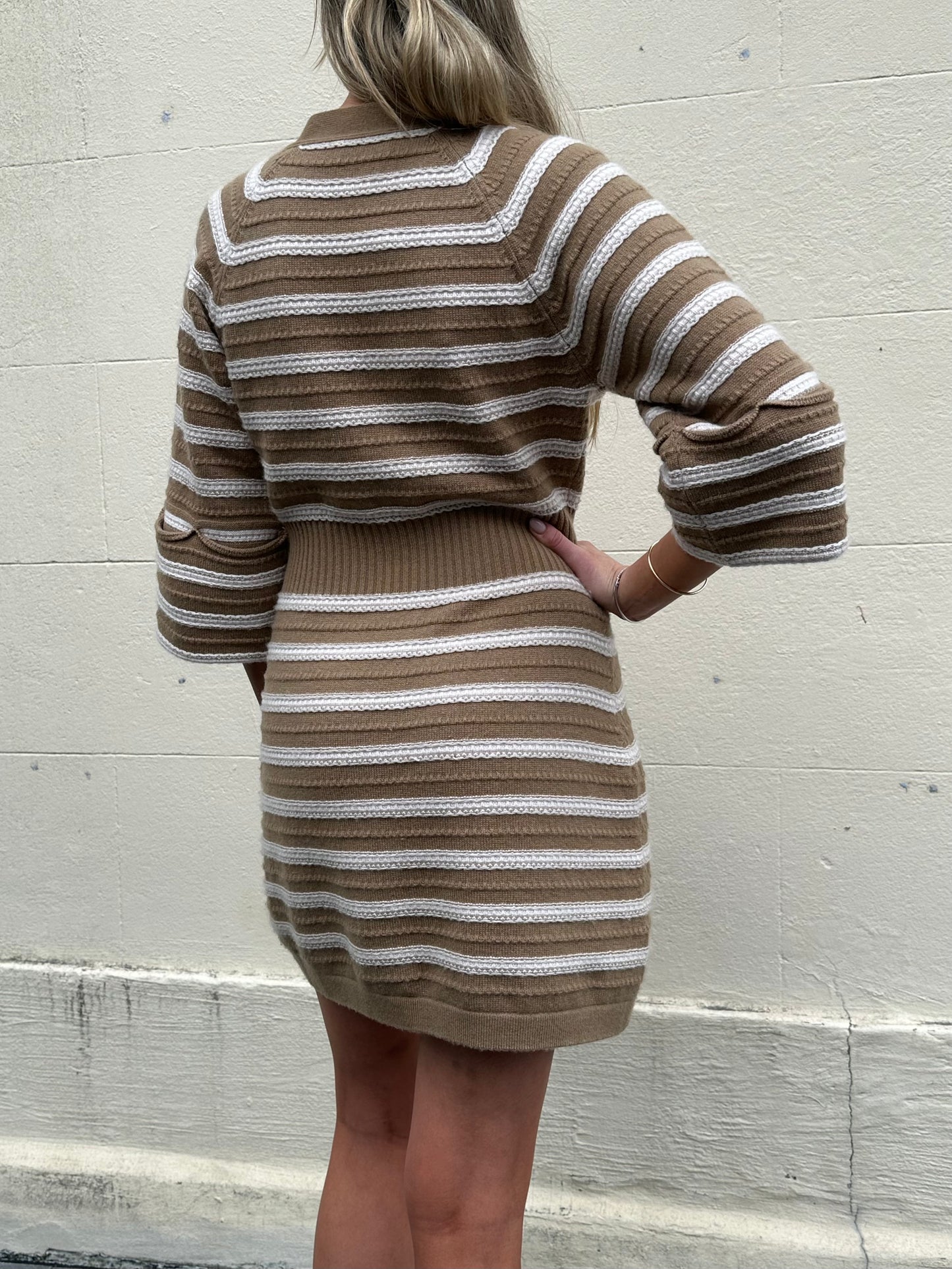 Chanel Caramel Stripe Knit Size 40