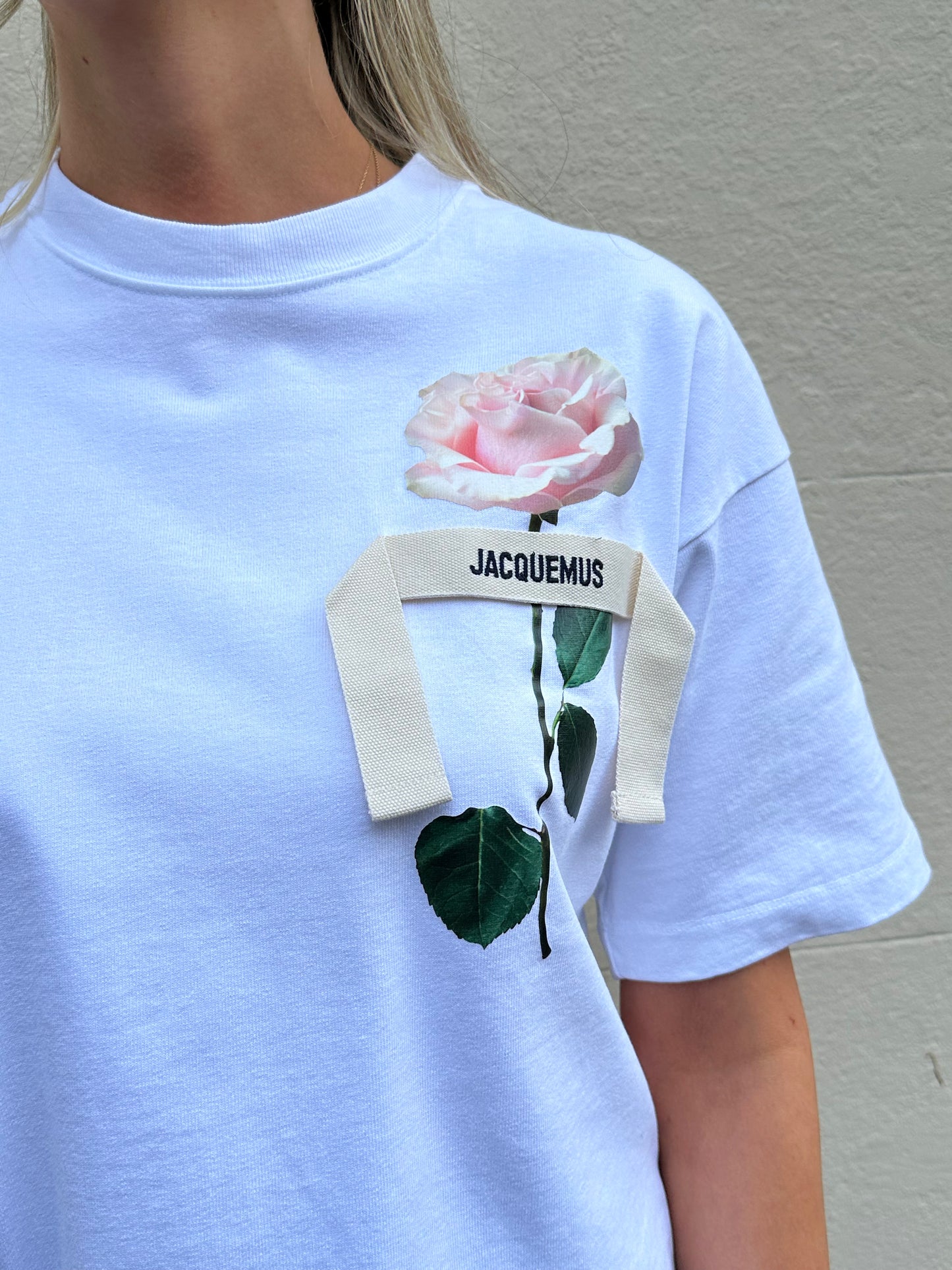Jacquemus White Rose T-Shirt Size S
