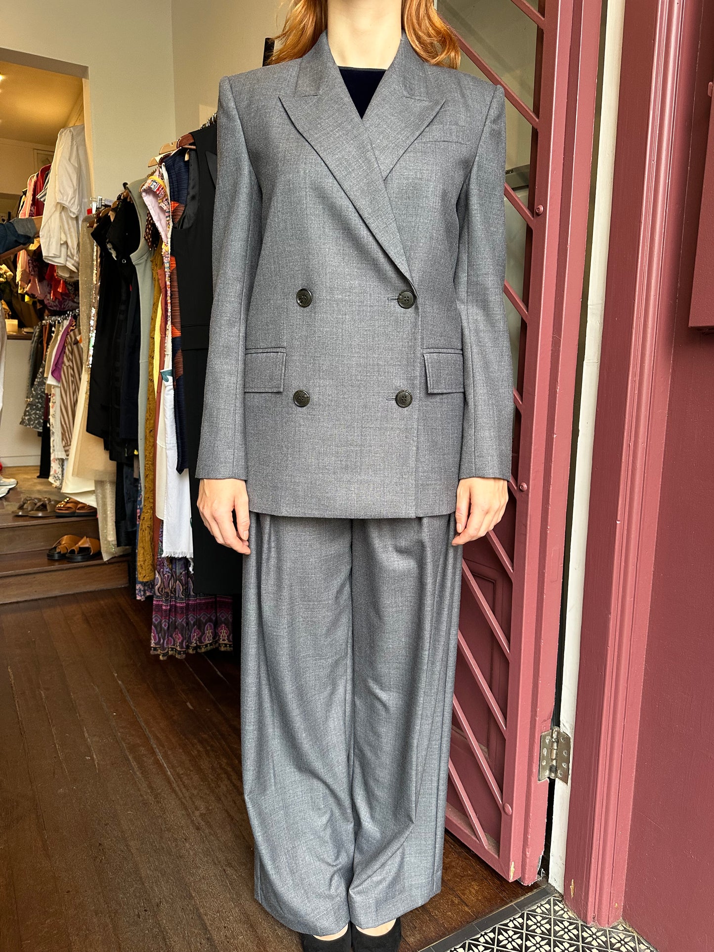 Oroton Charcoal Pant Suit Size 10