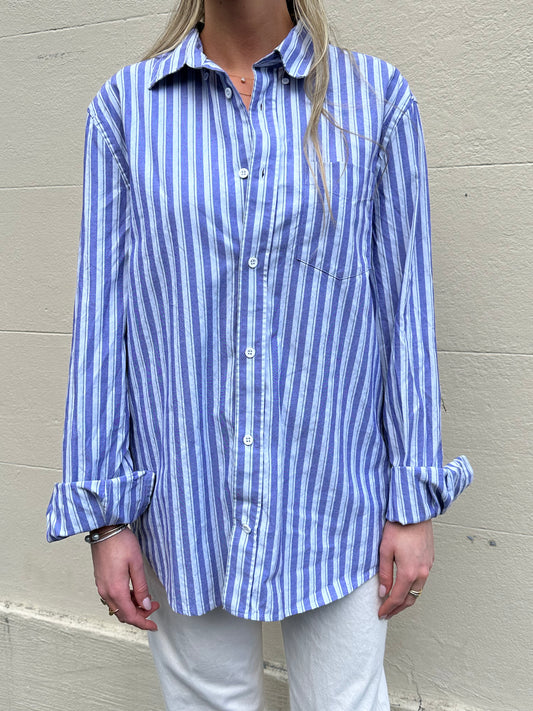 Acne Studios Lilac Stripe Shirt Size M