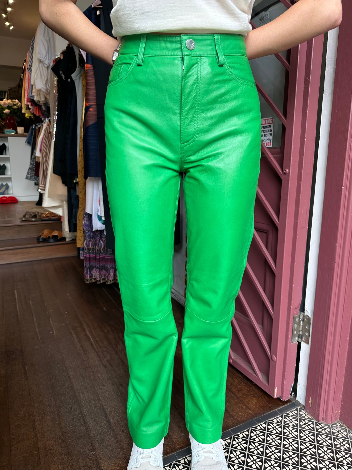 Remain Green Leather Pants Size 38