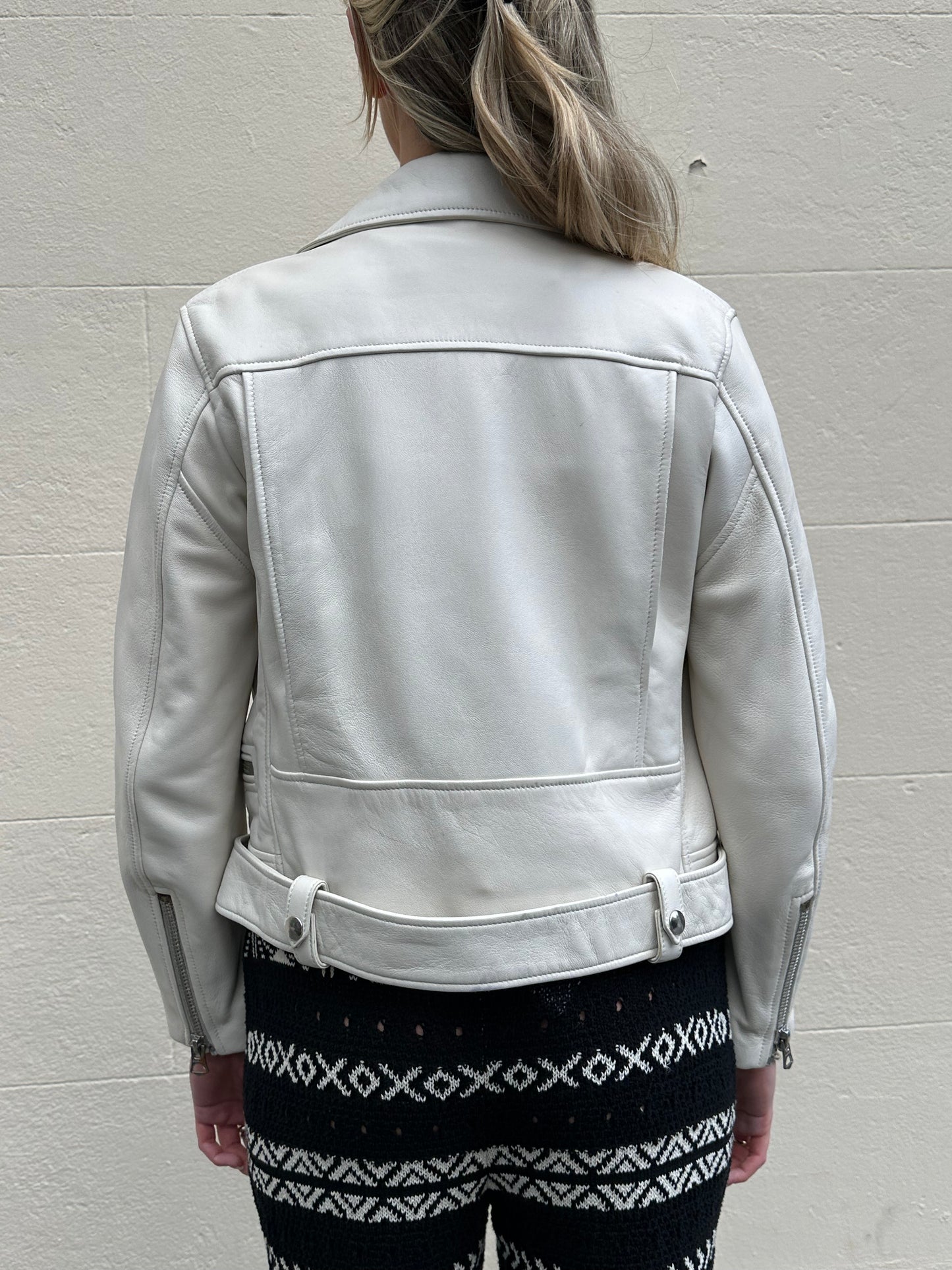 Acne Studios White Biker Jacket Size 36