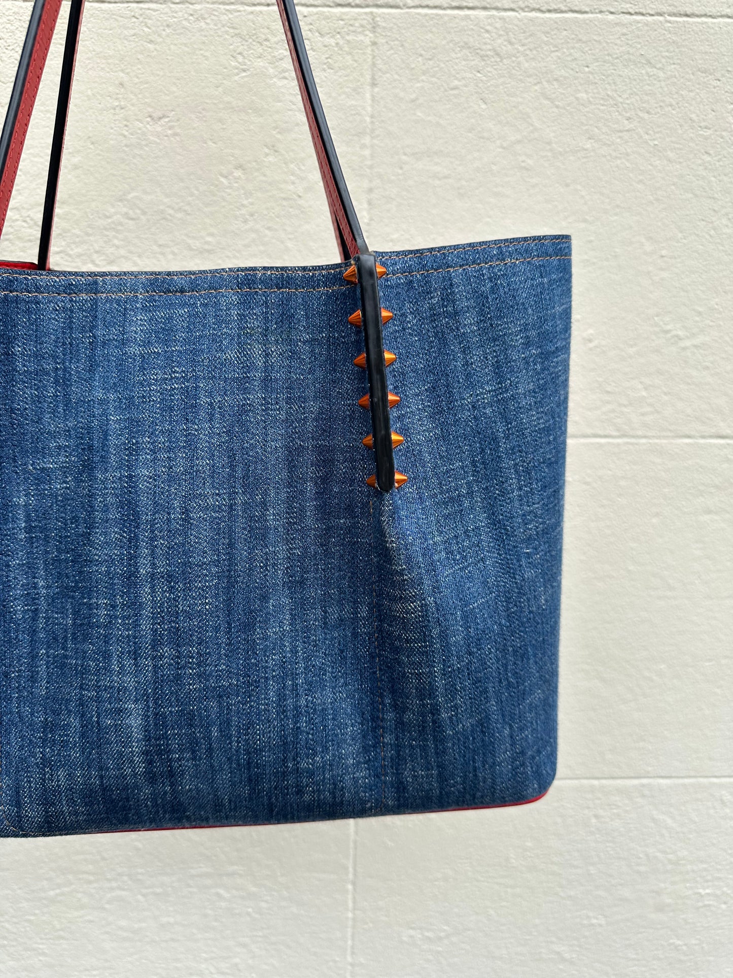 Christian Louboutin Cabarock Denim Tote Bag