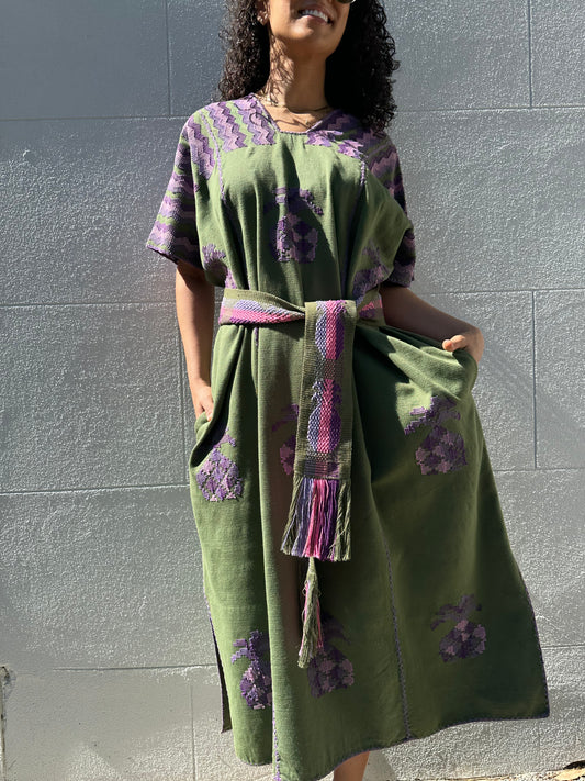 Pippa Holt Green Purple Kaftan Size OS