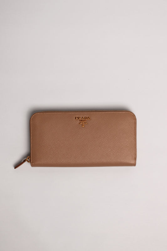 Prada Beige Leather Wallet